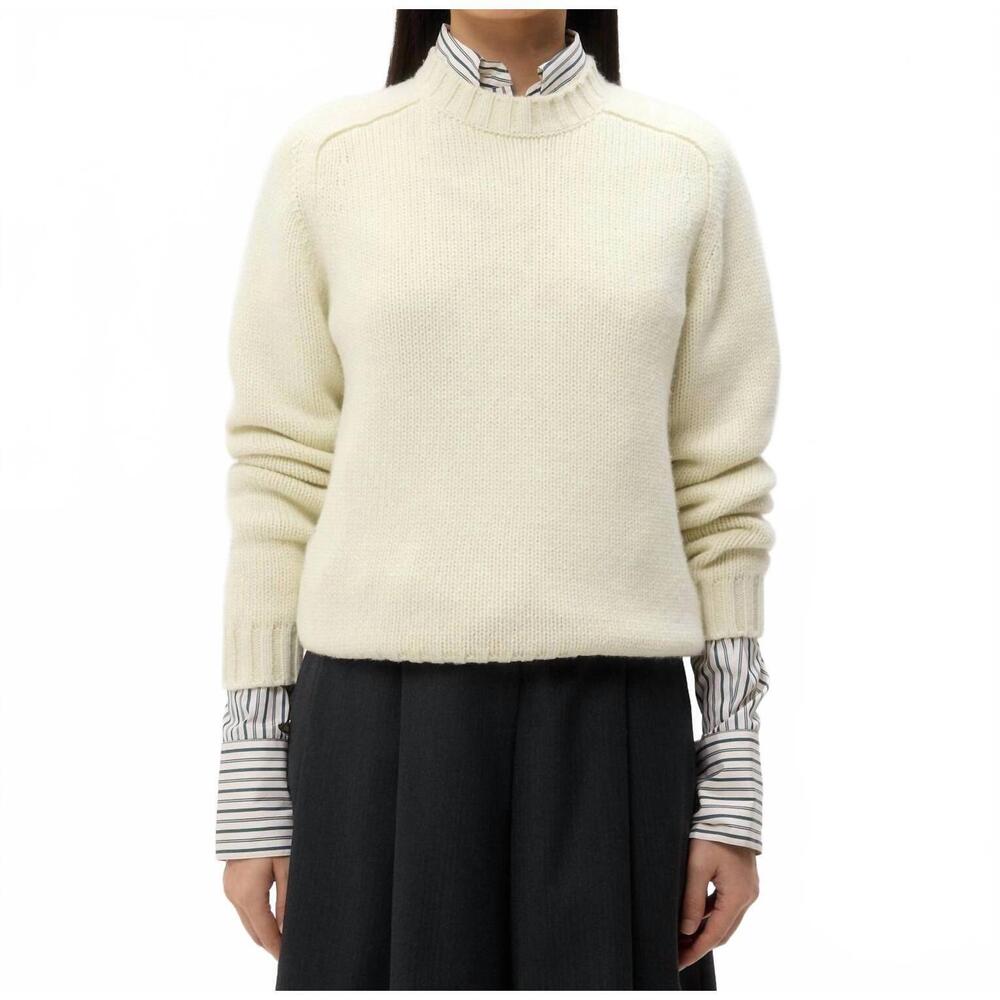 NEW TWP jill cashmere crewneck sweater in aloe wash